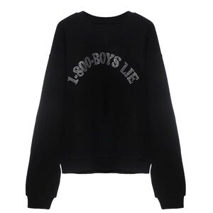 Boys Lie Black Graphic Sweatshirt